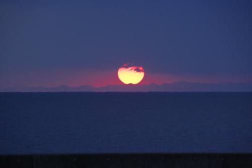 2017年2月高知県安芸市大山岬日没
